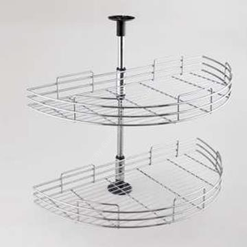 Çağdaş 1/2 Kör Köşe Raylı İkili Döner Sepet