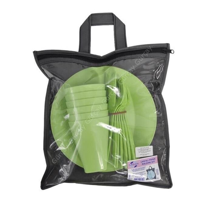Çantalı Kamp Piknik Seti 4 Kişilik Yeşil