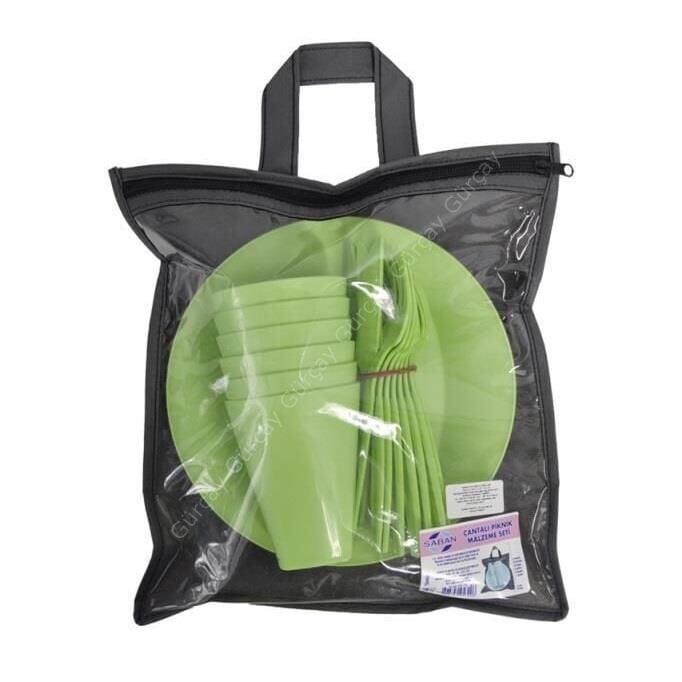 Çantalı Kamp Piknik Seti 4 Kişilik Yeşil