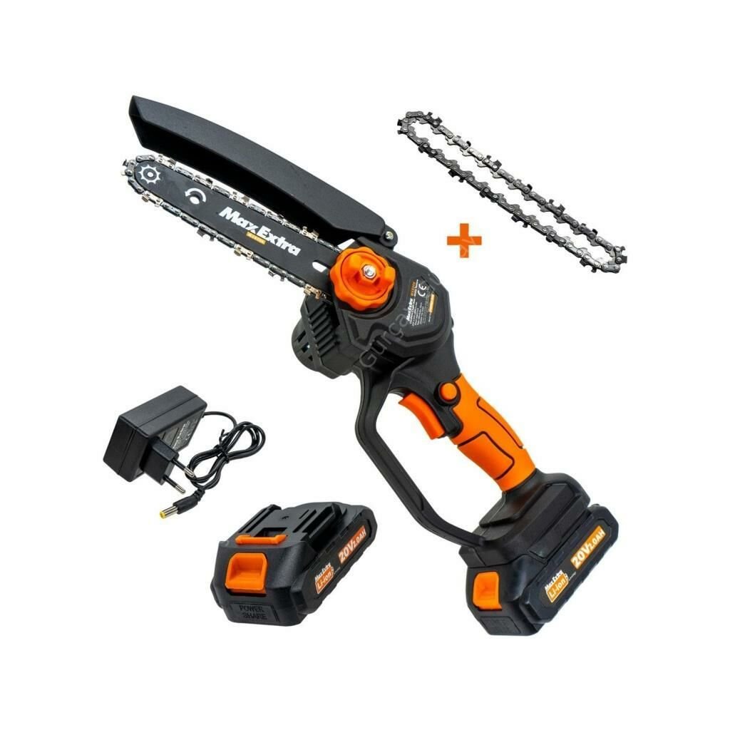 Max Extra MX8006 Akülü Dal Kesme Budama Mini Testere Yağlı 20V 2.0AH