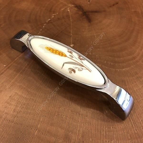 Süsen Porselen Kulp 128mm Krom Buğday