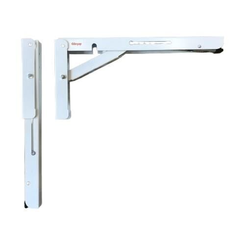 Mandallı Katlanır Masa Ayağı Dereceli 1 Çift Beyaz 40cm Dereceli