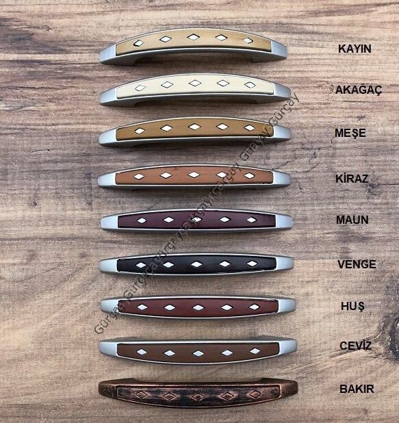 Plastik Ahşap Desenli Kulp LB 96mm (2 Adet)