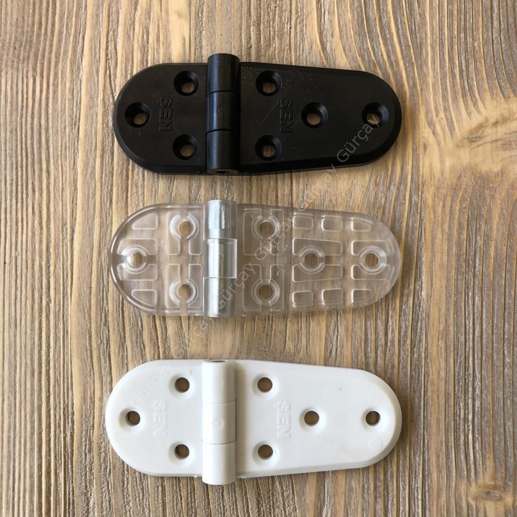 Plastik Oval Menteşe 9cm - 2 Adet