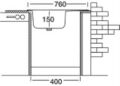 Paslanmaz Evye Klasik - 43,5*76cm