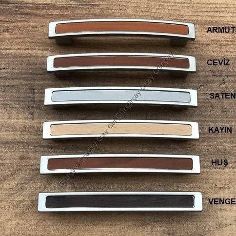 Plastik Ahşap Desenli Kulp ZR 96mm (2 Adet)