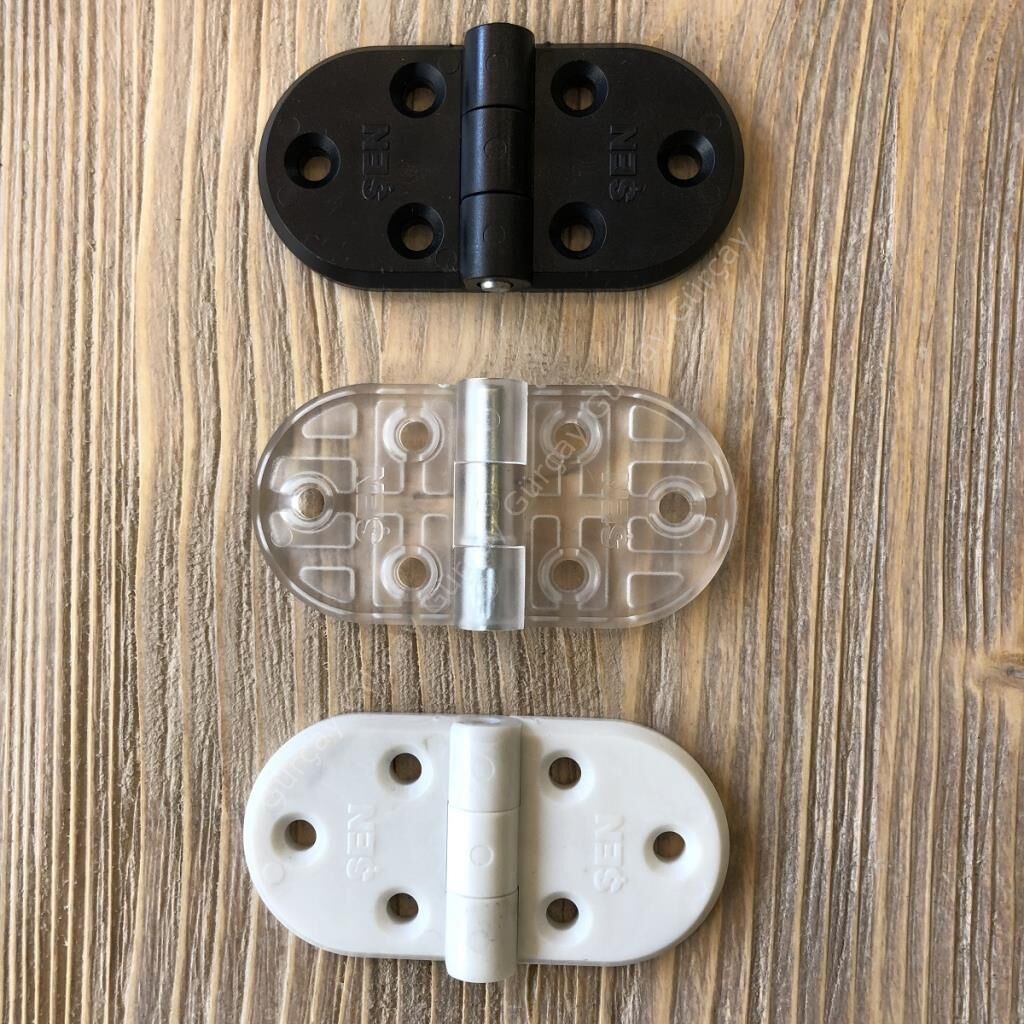 Plastik Oval Menteşe 7cm - 2 Adet