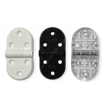 Plastik Oval Menteşe 7cm - 2 Adet