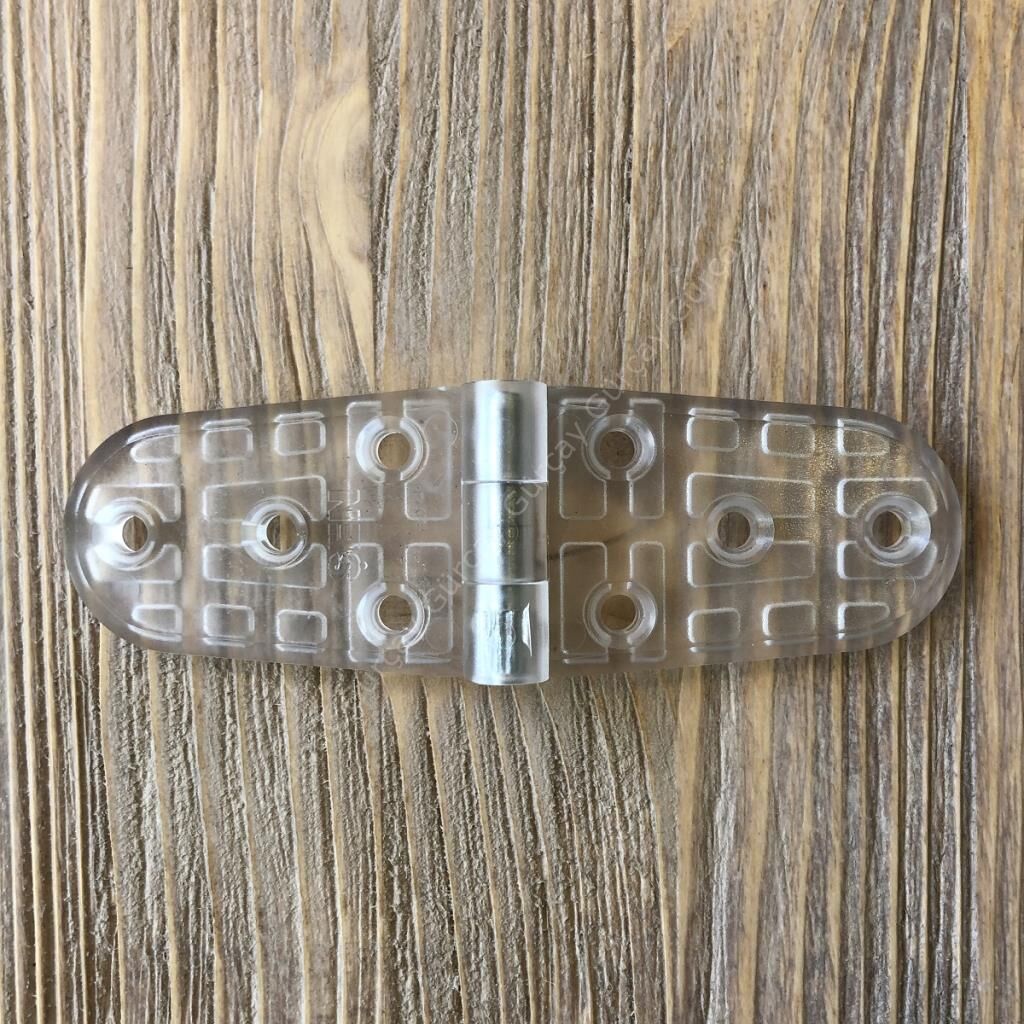 Plastik Oval Menteşe 11cm - 2 Adet Şeffaf