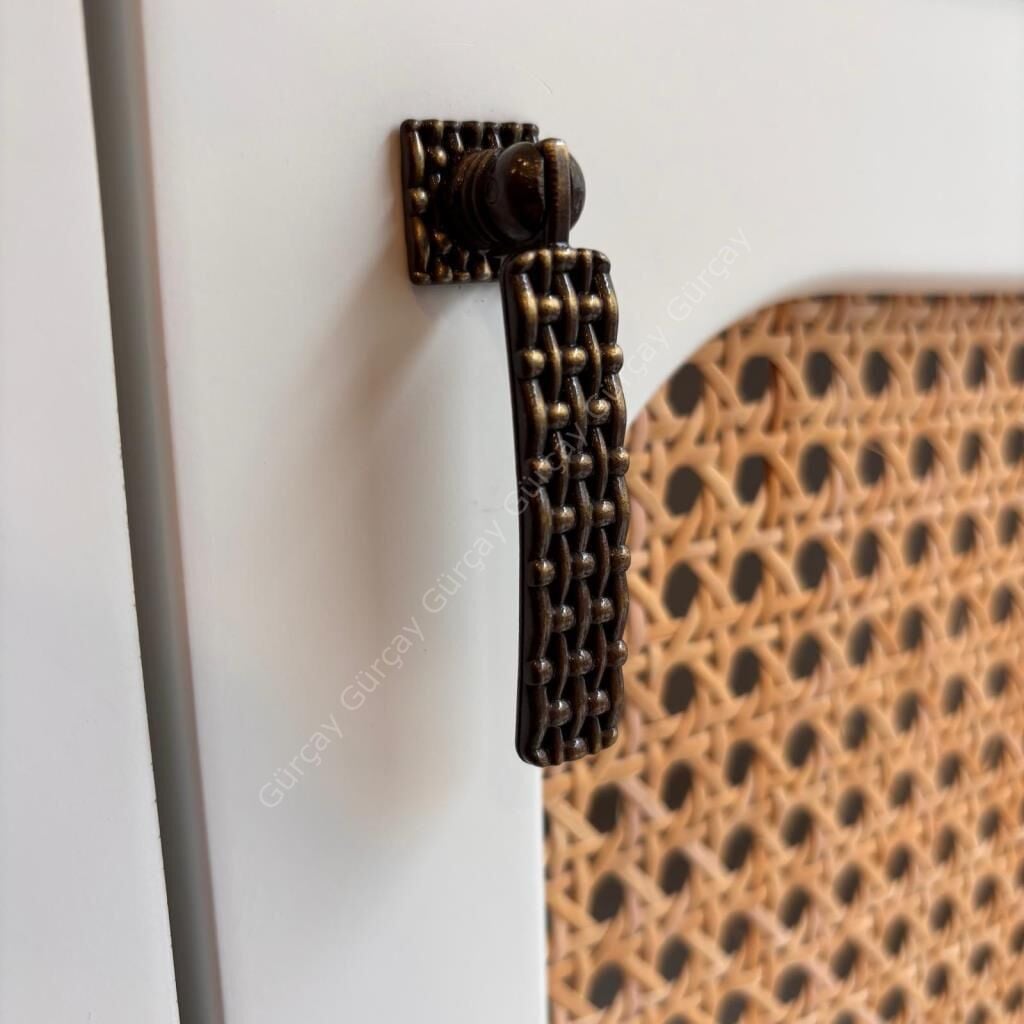 Hasır Sarkaç Kulp Antik - 2 Adet