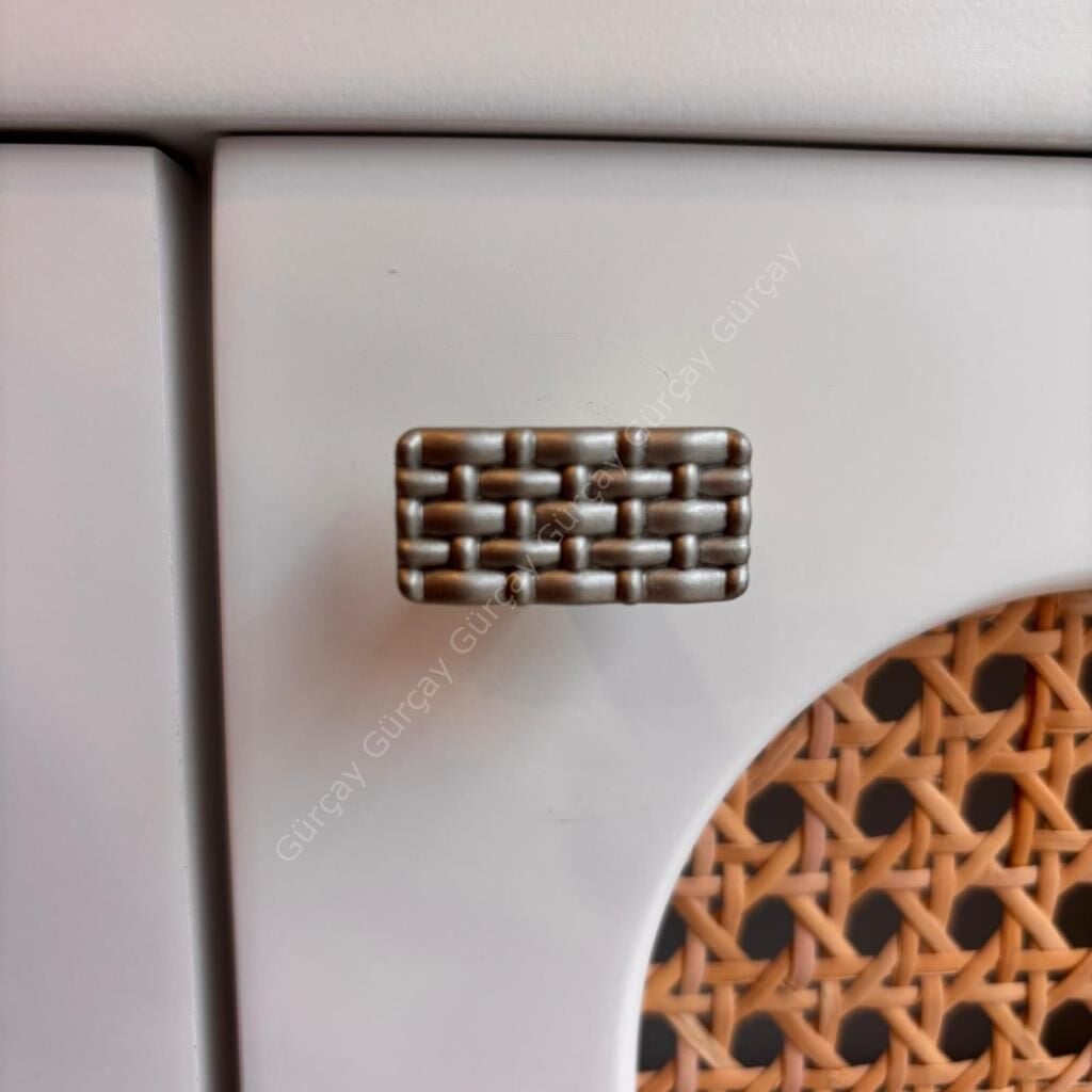 Hasır Düğme Kulp Saten - 2 Adet