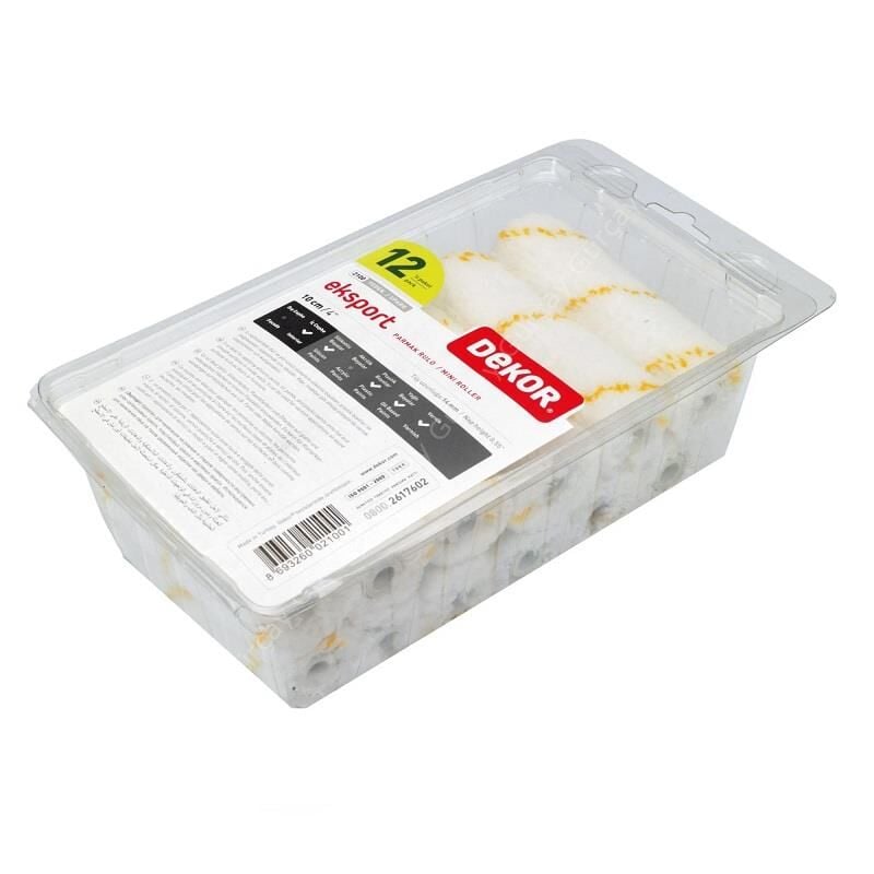 Dekor Export Saten Parmak Rulo Yedeği 10 cm - 12 Adet