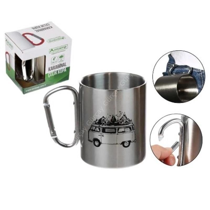 Orcamp Karabinalı Çelik Kupa