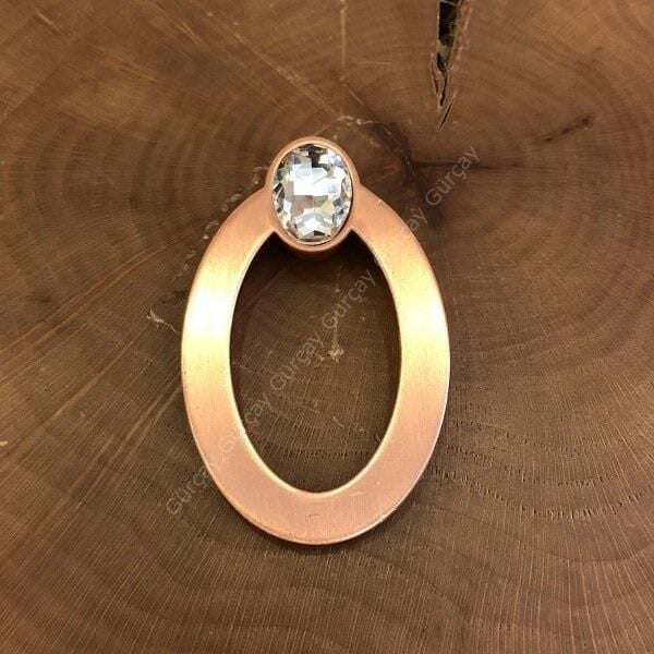 Harvel Taşlı Kulp 32mm (2 Adet) Bakır