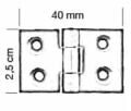 Sabit Menteşe Aluminyum 25*40mm