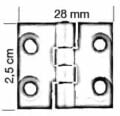 Sabit Menteşe Aluminyum 25*28mm
