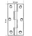 Sabit Menteşe Aluminyum 80*40mm