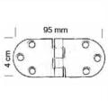Sabit Menteşe Aluminyum Oval 40*95mm