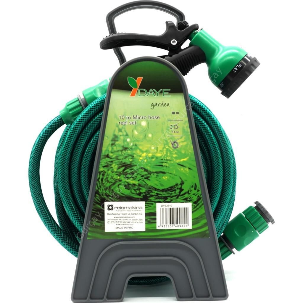 Daye DY63610 Bahçe Sulama Hortum Makara Seti 10 m