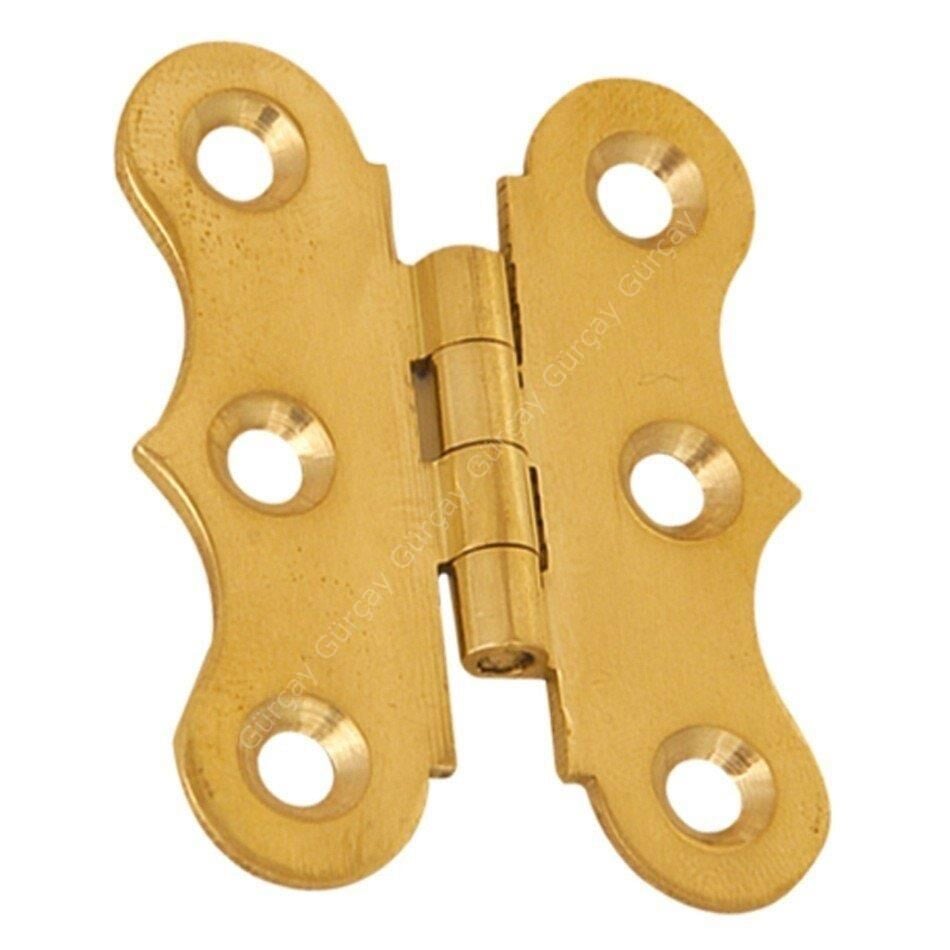 Sabit Menteşe Pirinç Sarı Kelebek 50*40mm