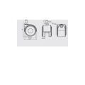 Mobilya Tekeri Döner Plastik H64mm 3/8inç Vidalı