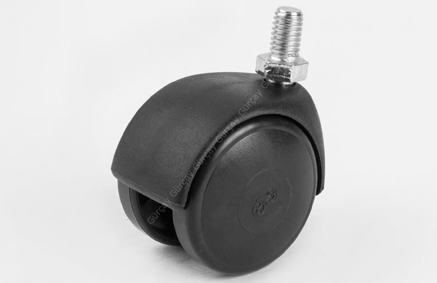 Mobilya Tekeri Döner Plastik H64mm 3/8inç Vidalı