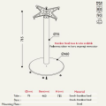 Tablalı Masa Ayağı 11.200 - Taban Çapı 46cm
