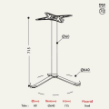 Toplanır Masa Ayağı 11.508 - Taban Çapı 64cm