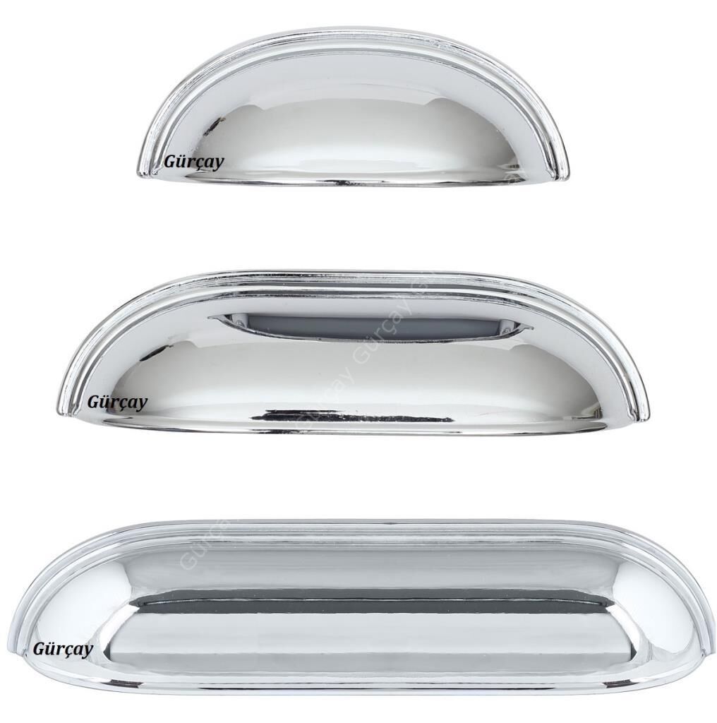 Lüks Çanak Kulp Krom