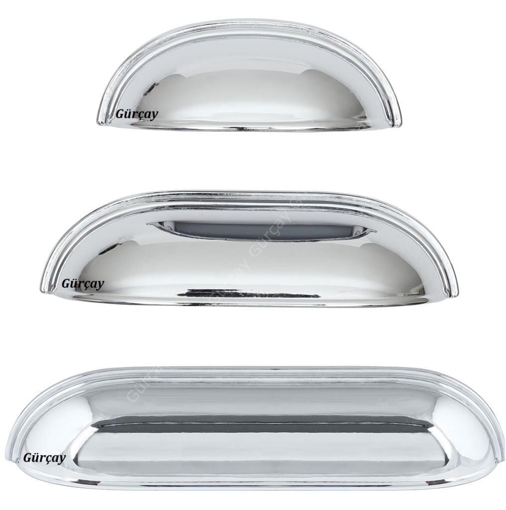 Lüks Çanak Kulp Krom