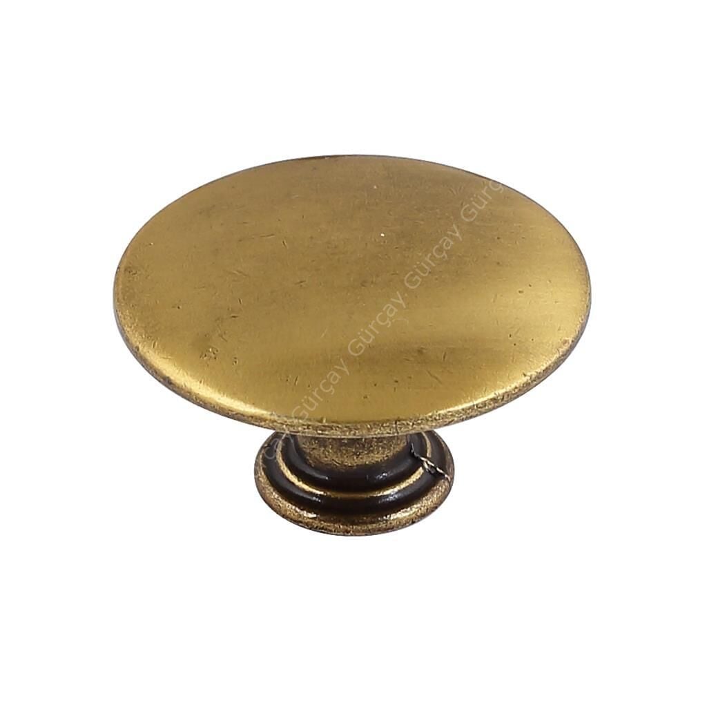 Ahu Düğme Kulp 40mm Antik Sarı