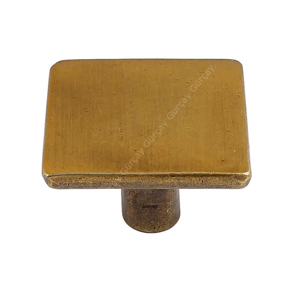 Mercan Düğme Kulp Antik Sarı