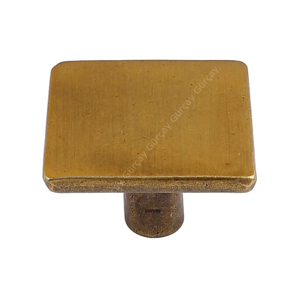 Mercan Düğme Kulp Antik Sarı