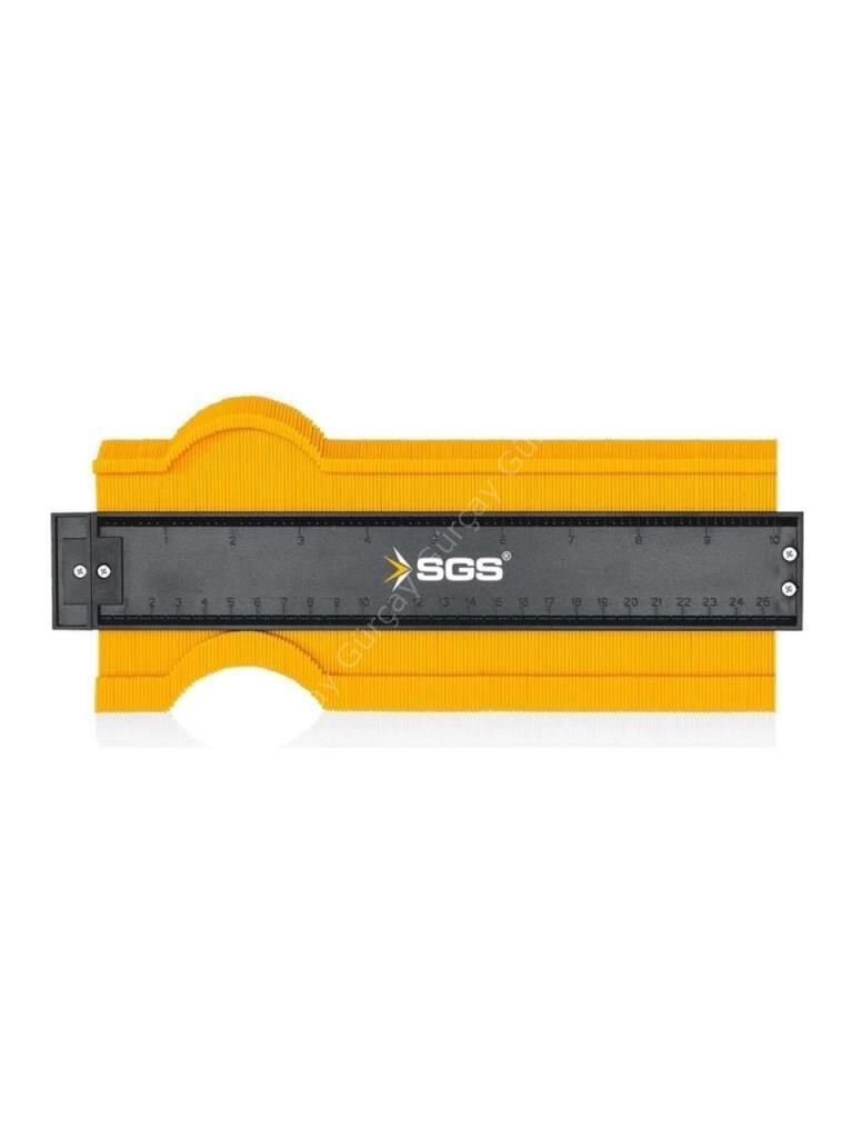 SGS MAGIX Şablon Cetveli 25x10 cm Karmaşık Şekil ve Profil Kopyalama Aleti
