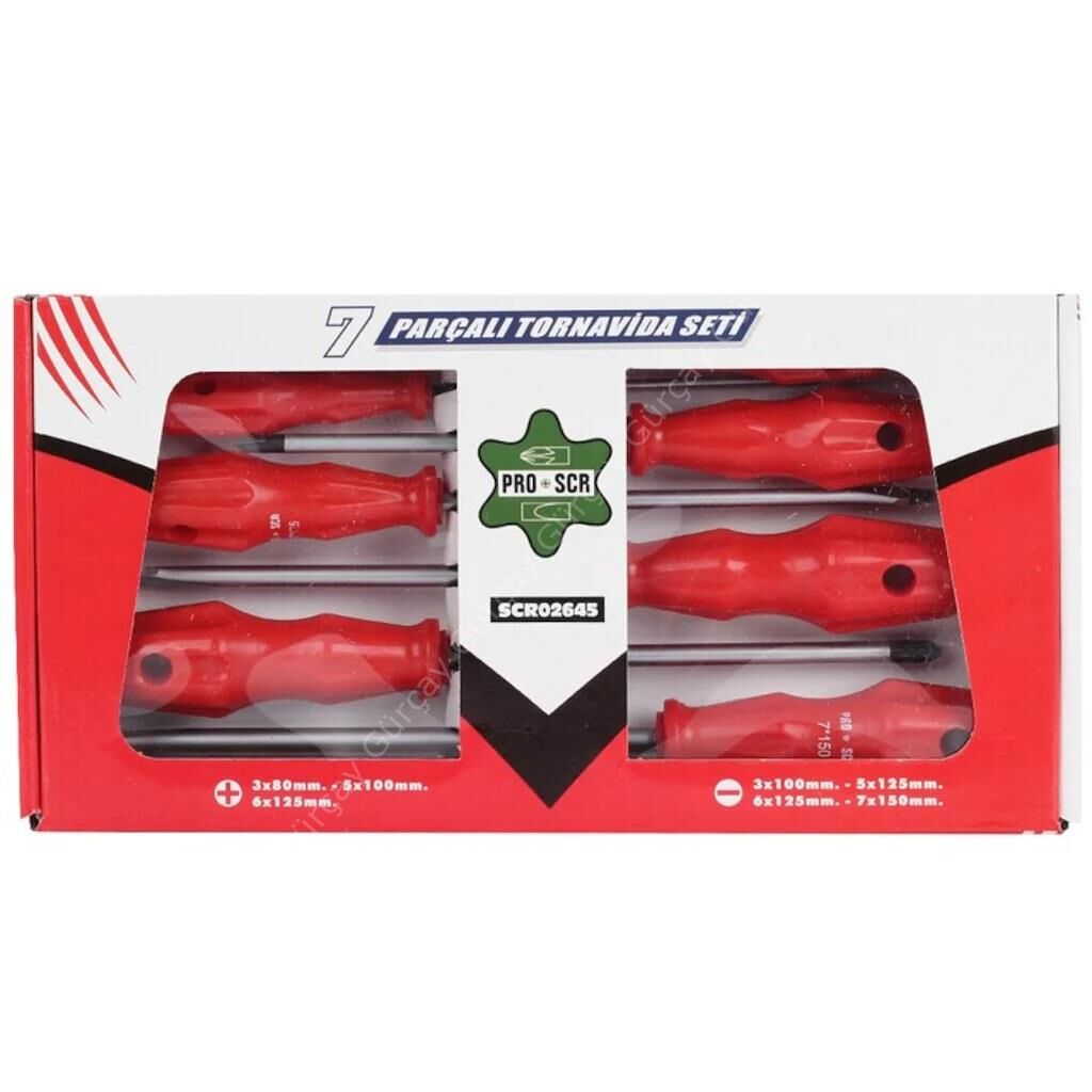 Pro-Scr 02647 Düz Tornavida Seti 6 Parça