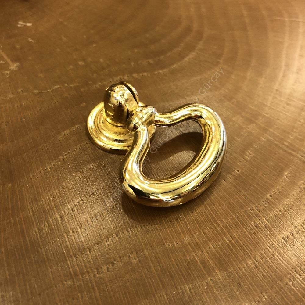 Oval Kulp Altın Sarkaç (2 Adet)