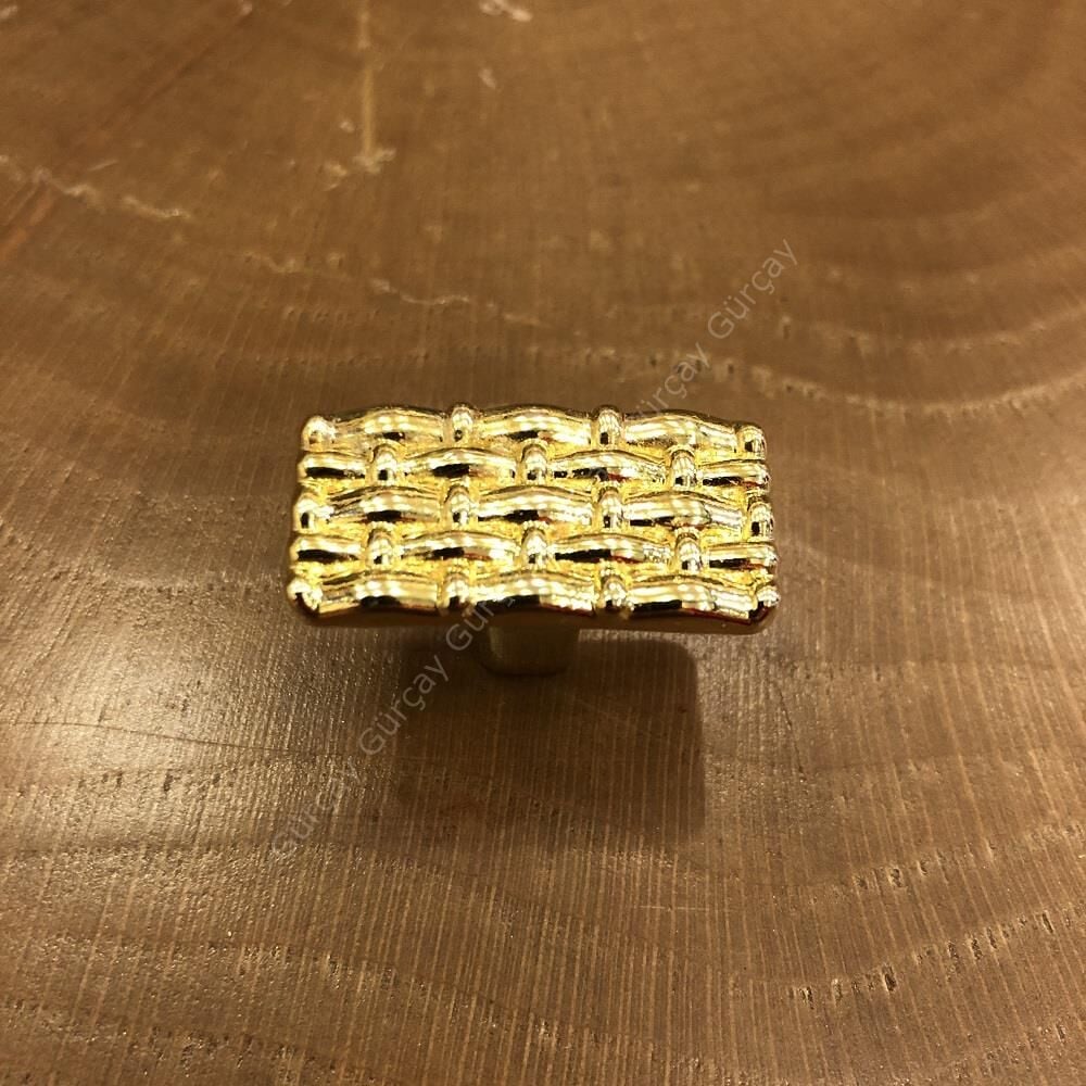 Hasır Kulp Altın Düğme (2 Adet)