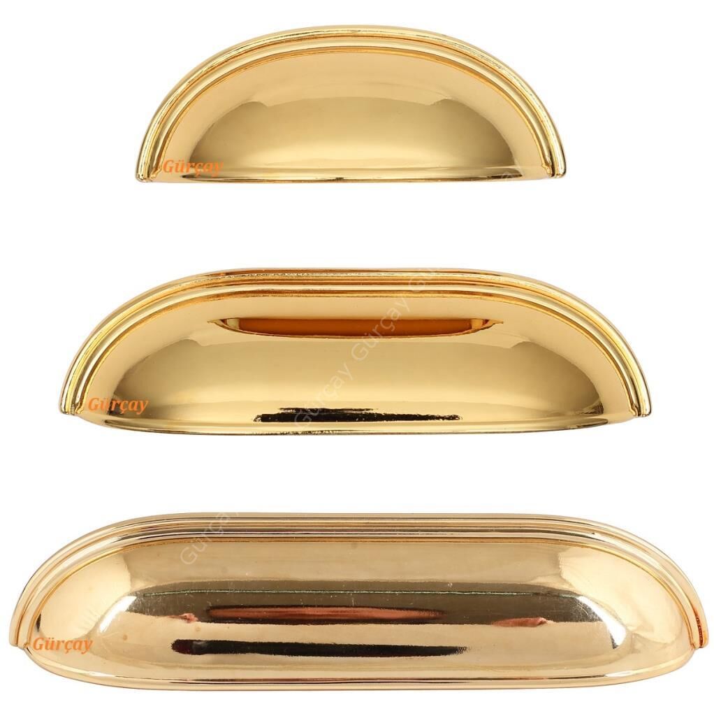 Lüks Çanak Kulp Altın