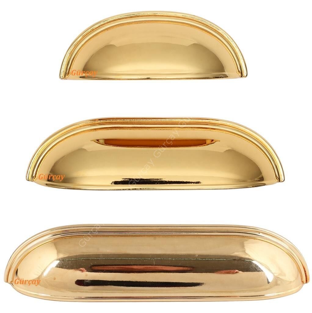 Lüks Çanak Kulp Altın