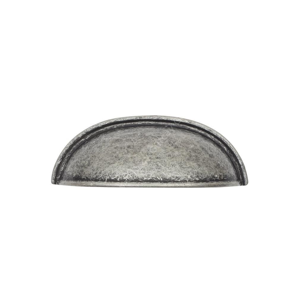 Lüks Çanak Kulp Antik Gümüş 64mm