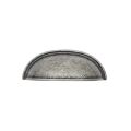 Lüks Çanak Kulp Antik Gümüş 64mm