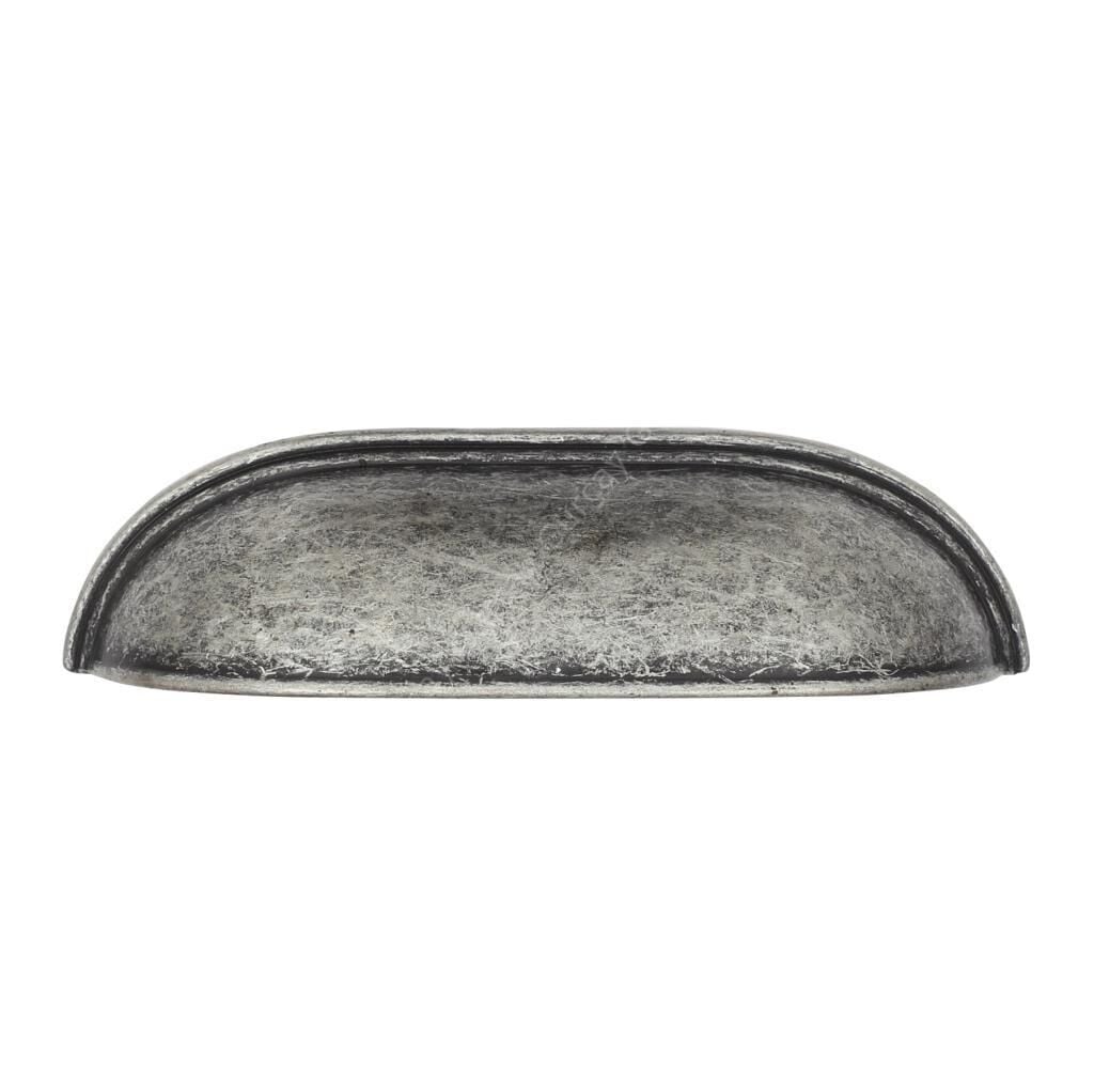 Lüks Çanak Kulp Antik Gümüş 96mm
