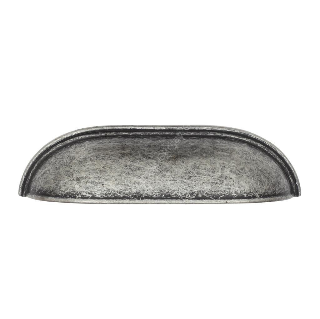 Lüks Çanak Kulp Antik Gümüş 96mm