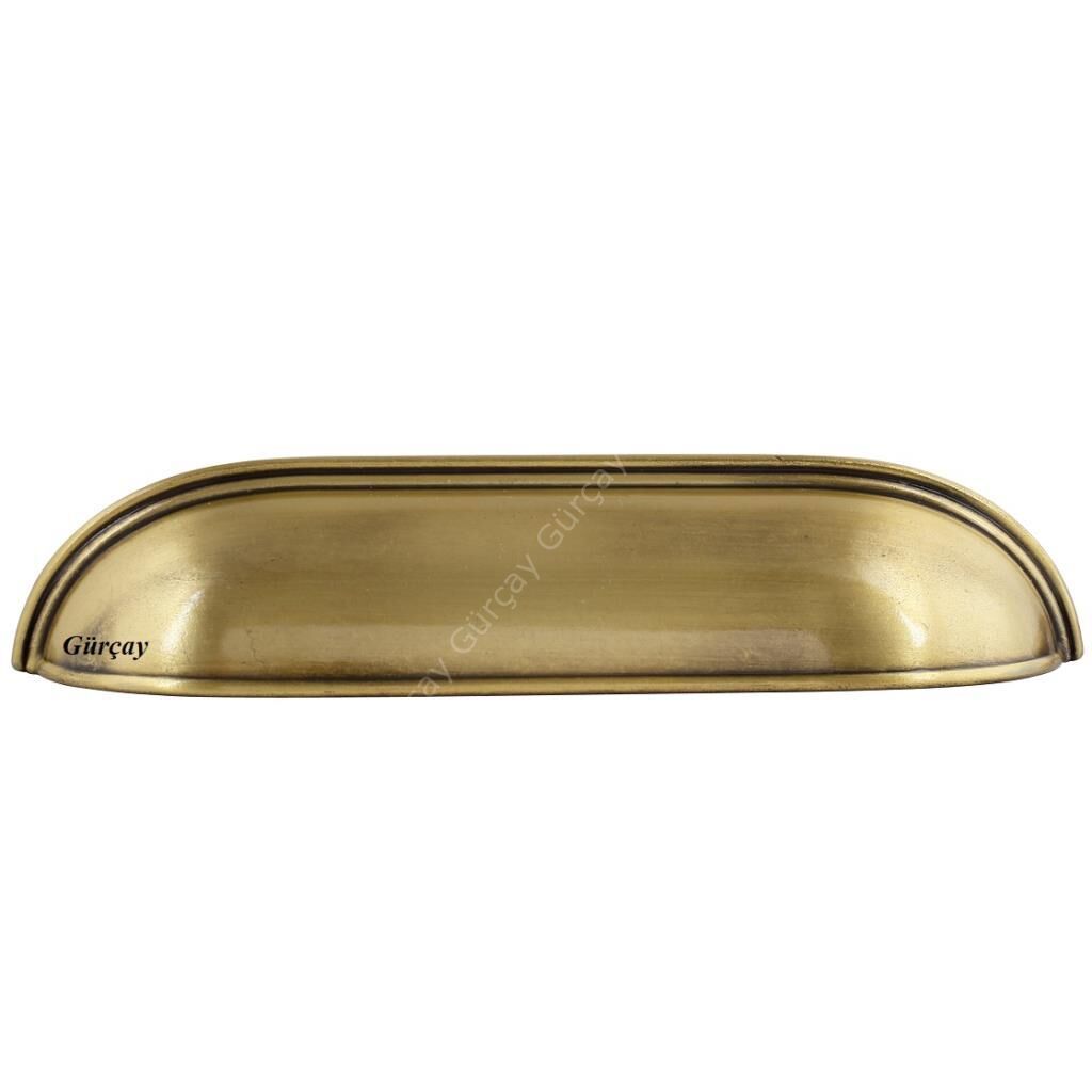 Lüks Çanak Kulp Antik Sarı 128mm