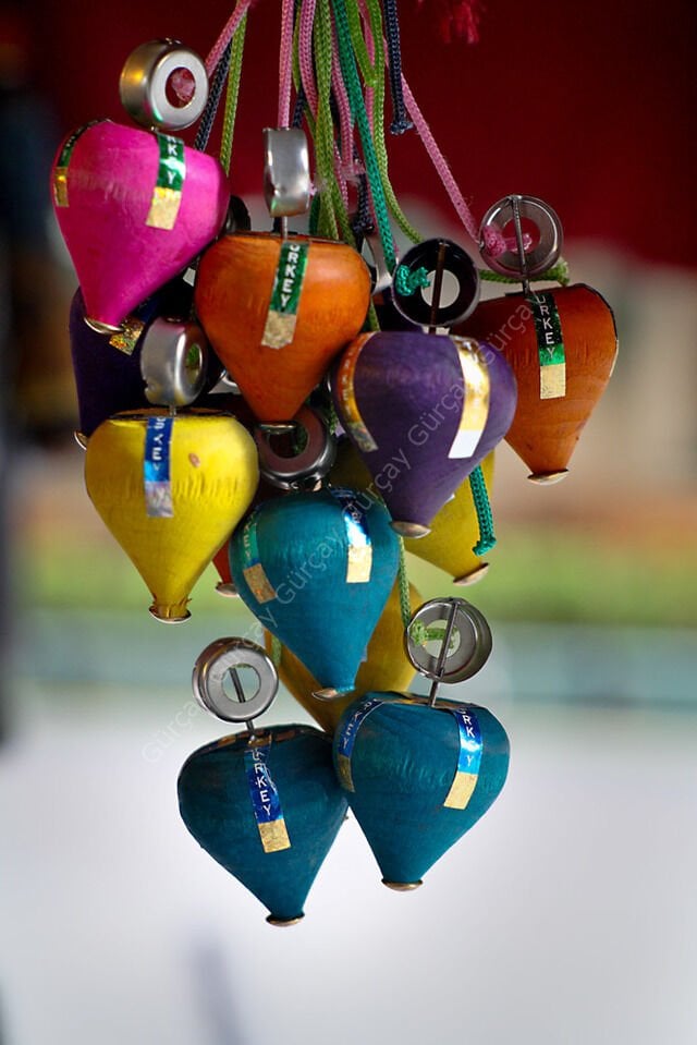 Nostaljik Ahşap Oyuncak Topaç 100 Adet