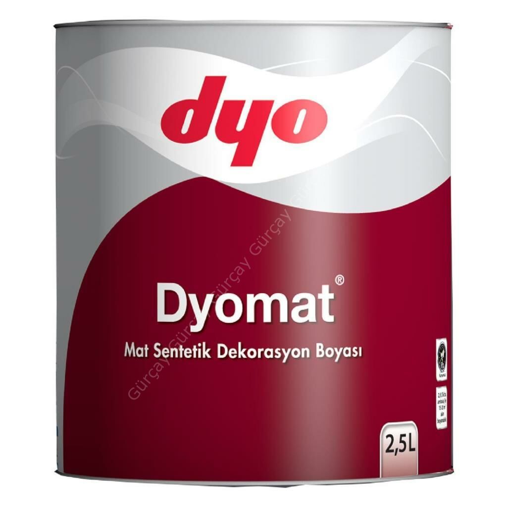Dyomat Mat Dekorasyon Boyası 2,5 Litre Bayrak Kırmızı